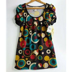 Younique ruched retro colors short circles womens